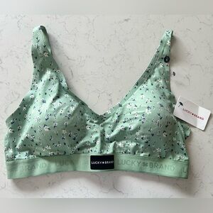 NWT Lucky Brand Women's Mint Floral Convertible Bralette